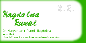 magdolna rumpl business card